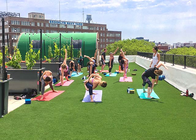 SynLawn Artificial Turf Commercial Rooftop Yoga