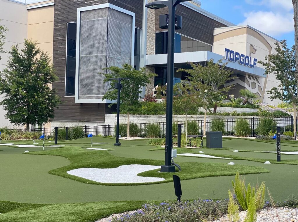 commercial artificial putting green installation