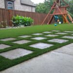 Artificial grass backyard in Sacramento