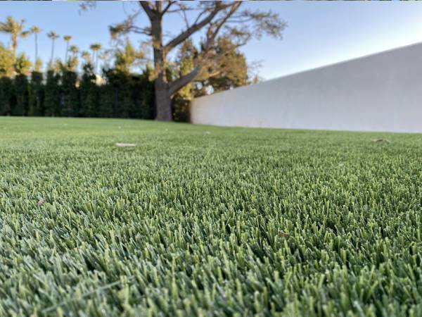 Close up view of commercial artificial grass