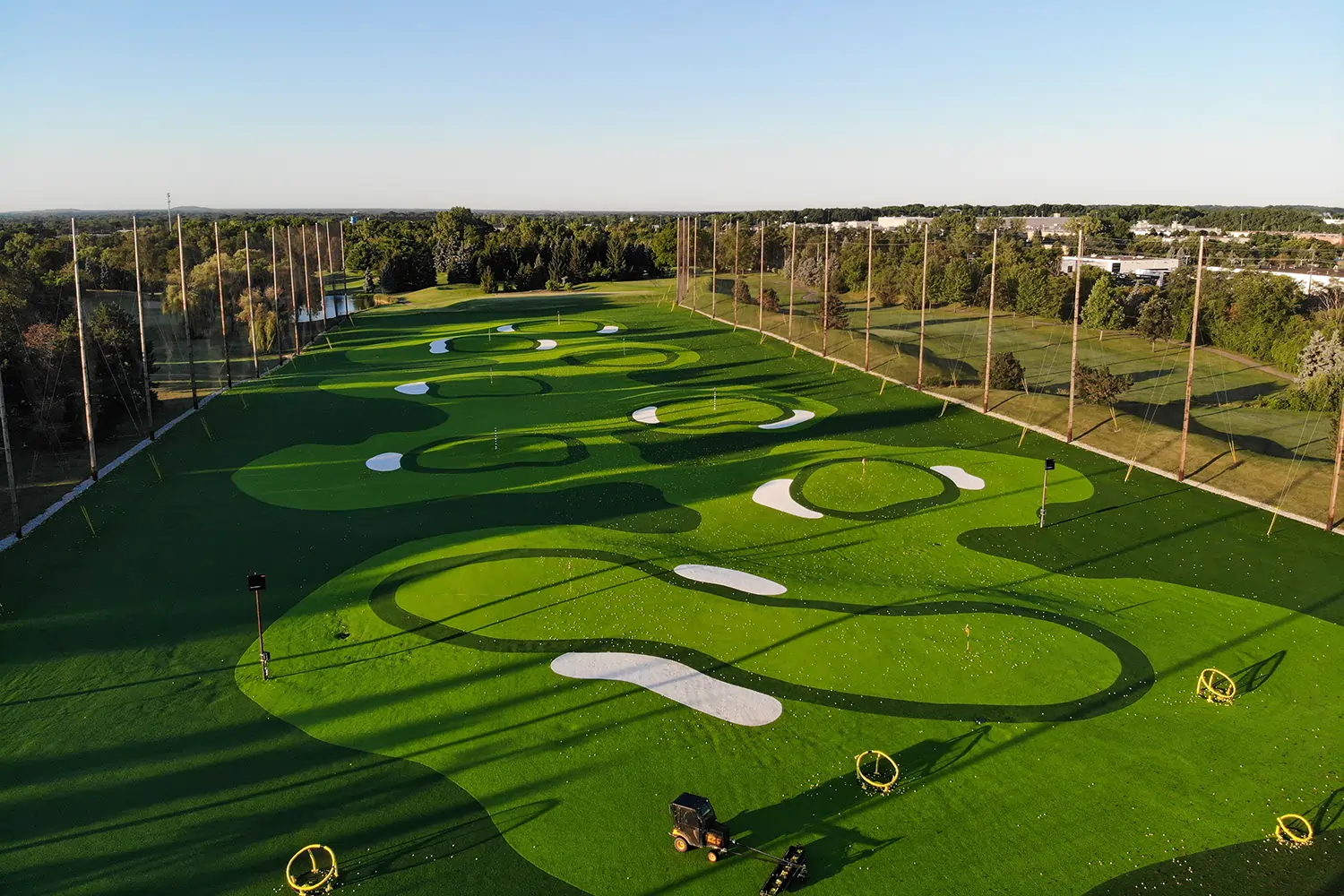 artificial grass tee line driving range