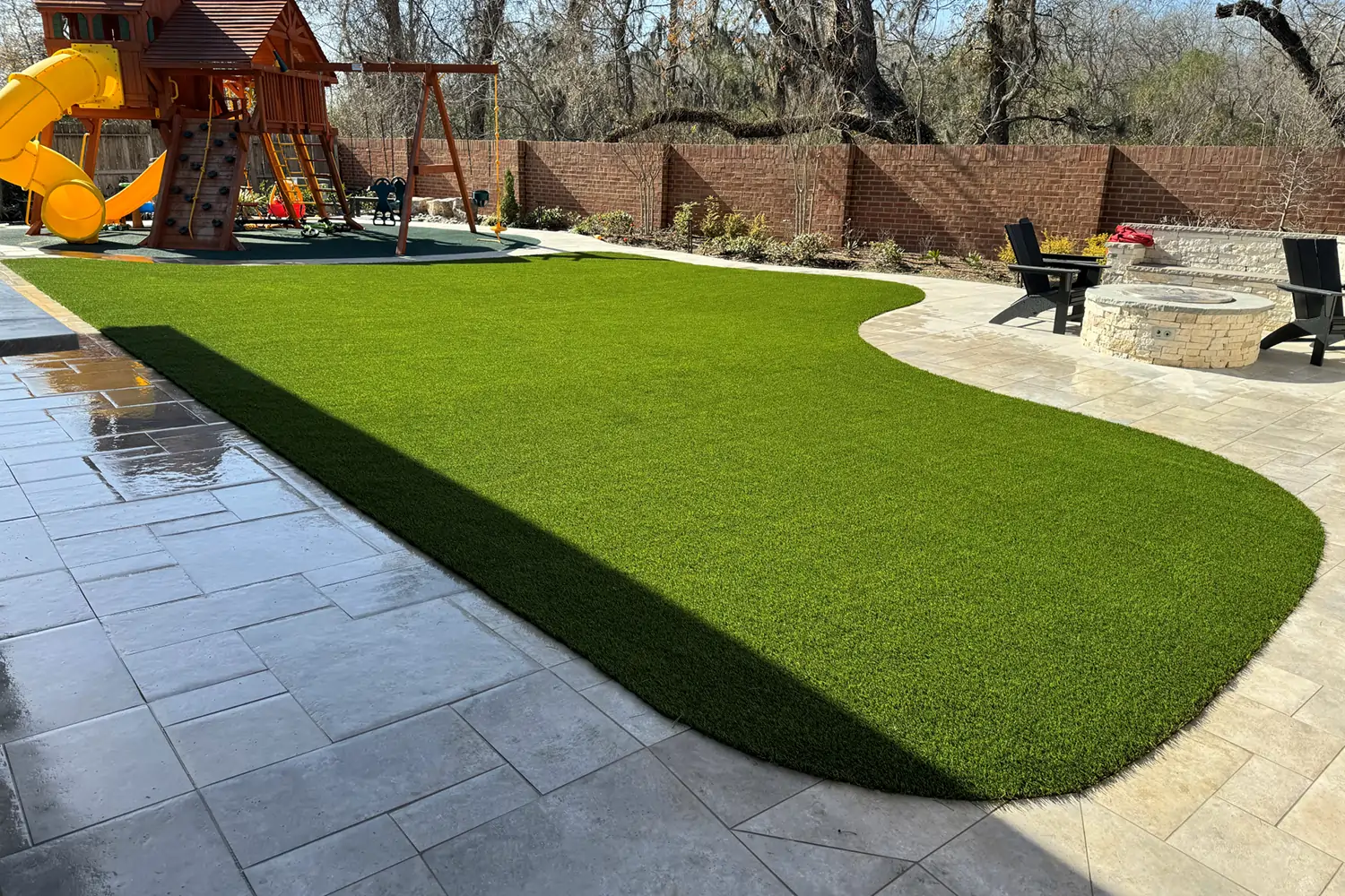 Residential playground installed by SYNLawn