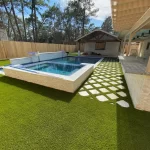 backyard artificial grass lawn