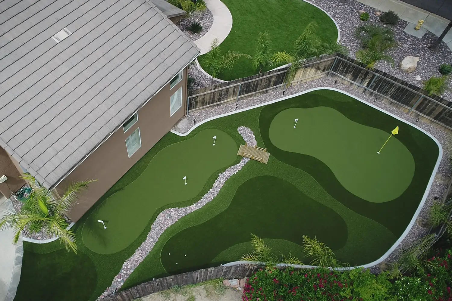 Golf green drone shot from SYNLawn