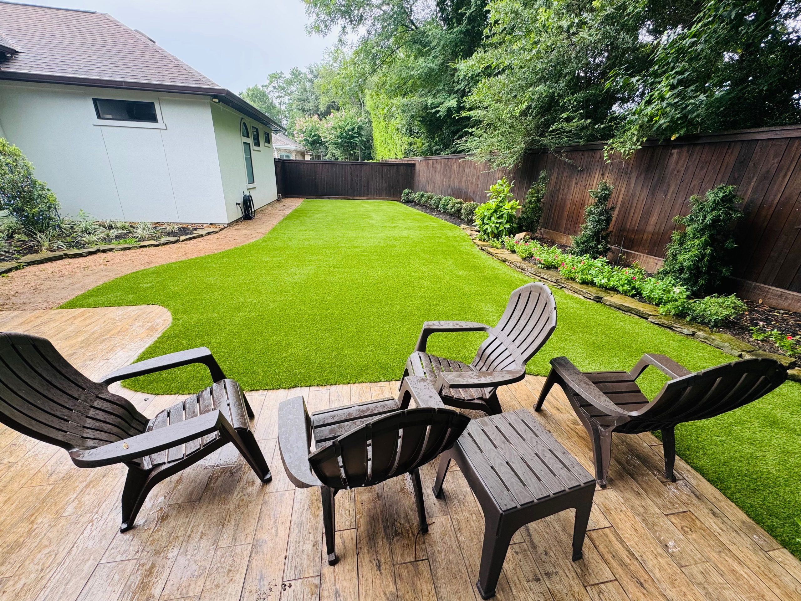 backyard artificial turf installation synlawn sacramento